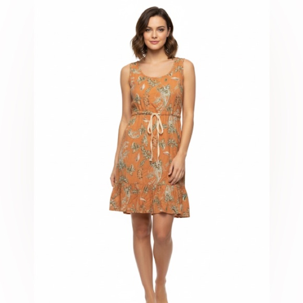 Lovely Melody Orange Floral Mini Dress
